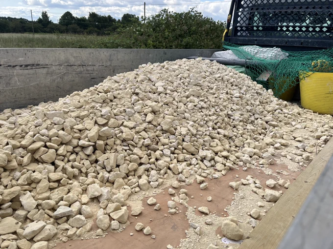 Insecure load on a light goods vehicle