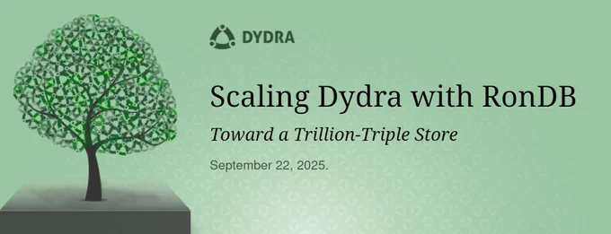 Scaling Dydra with RonDB: Toward a Trillion-Triple Store

September 22, 2025, Datagraph GmbH, Berlin, and Hopsworks AB, Stockholm.