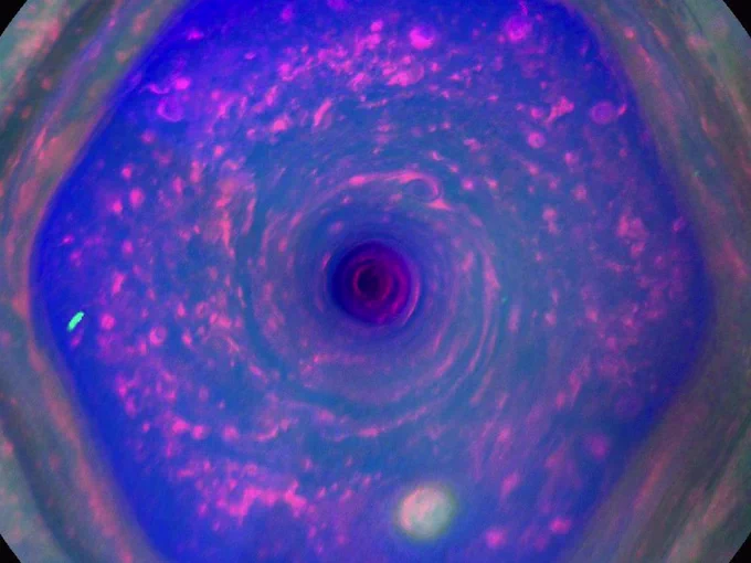 Saturn's Hexagon as imaged by the Cassini probe. (Image credit: NASA/JPL-Caltech/SSI/Hampton University)
