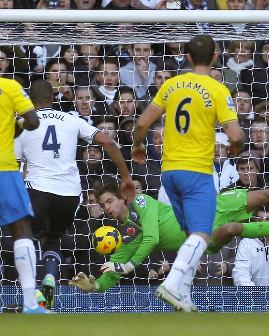 Tim Krul during his record breaking performance at White Hart Lane