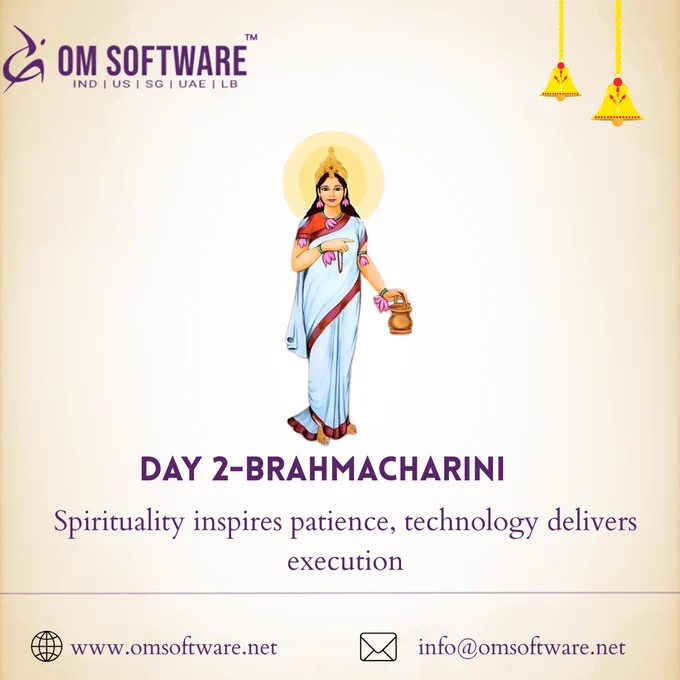 On Day 2 of Navratri, we honor Goddess Brahmacharini, the embodiment of discipline, focus, and devotion. ✨ Just like her teachings inspire spiritual growth, in technology, discipline in coding, testing, and execution leads to flawless innovation.

💻 Let’s code with devotion and innovate with discipline!
.
.

#Day2 #Brahmacharini #Navratri2025 #SpiritualTech #CodeWithDevotion #DisciplineInTech #TechInnovation #FocusAndPatience #DevotionMeetsTech #OMSoftware