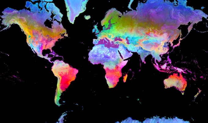 A image showing satellite datasets in Google Earth