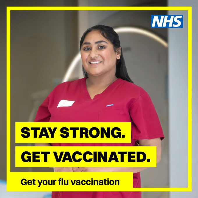 Stay strong. Get vaccinated. Get your flu vaccination.