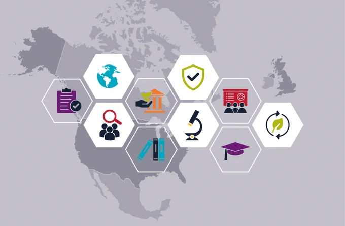 Image featuring map graphics of the US and UK, with health icons on top