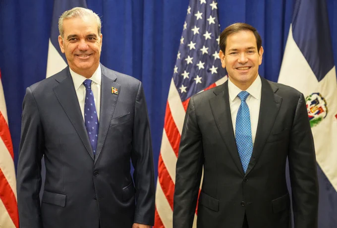 Secretary Marco Rubio meets with Dominican President Luis Abinader in New York City, New York, September 24, 2025. (Official State Department photo by Freddie Everett)
