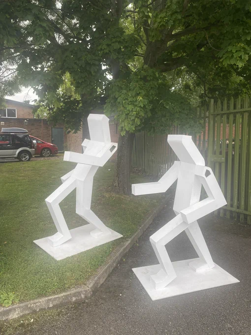 Two of the  ‘real ‘ slink statues