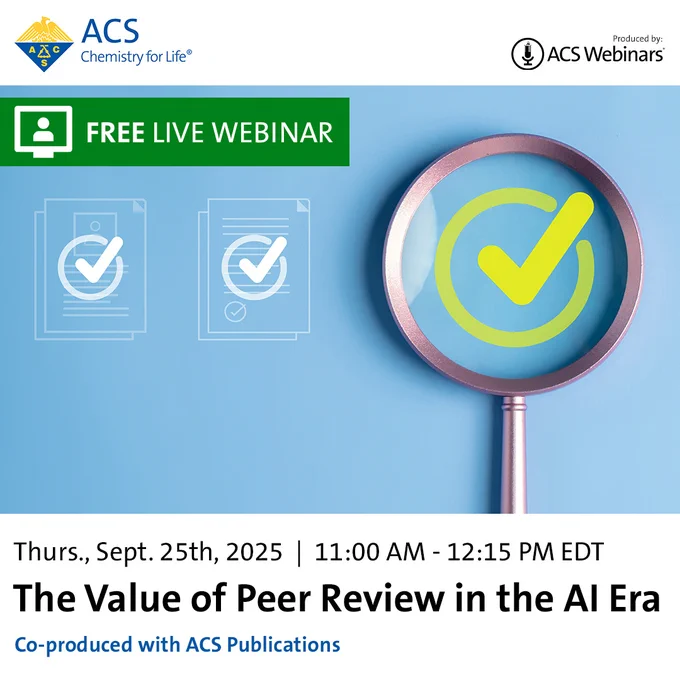 Stock image of magnifying glass over a yellow check mark and the text: ‘Free Live Webinar’