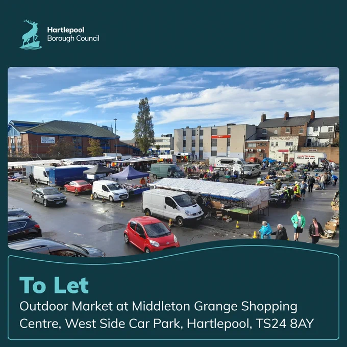 We're inviting tenders from private operators interested in running Hartlepool's weekly outdoor market.
The successful bidder will be granted a lease allowing occupation of the car park on Thursdays from 5.30am-4pm for 50 weeks a year.
Full story ➡️www.hartlepool.gov.uk/market