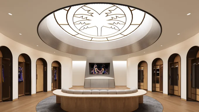 Inside look at the renderings for the Sparks locker room. 