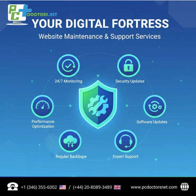 Is your website receiving the care it needs? Discover the value of PC Doctors NET's Website Maintenance and Support Services. We provide proactive solutions to keep your site secure, fast, and reliable. Our services include 24/7 Monitoring to catch issues before they escalate, Performance Optimization for a seamless user experience, and Regular Backups to protect your valuable data. We also handle critical Security Updates and offer expert Technical Support whenever you need it. Don't let a neglected website become a liability. Partner with PC Doctors NET to ensure your digital presence is a strong, secure, and high-performing asset for your business.
