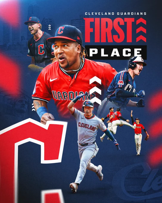 1st Place
Cleveland Guardians
Pictured: Cutouts of Tanner Bibe, José Ramírez, Kyle Manzardo, Steven Kwan, Daniel Schneemann and Petey Halpin all wearing various Cleveland Guardians uniforms.