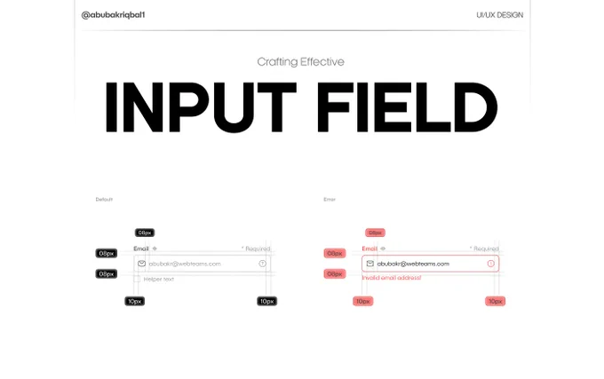 ✨ Crafting Effective Input Fields  

→ 𝗧𝗶𝗽 
Add leading and trailing icons as a boolean to toggle them wherever needed. 

 #ui #design #designsystem #UIkit #tip #community #inputfield #linkedin #fintech #twitter