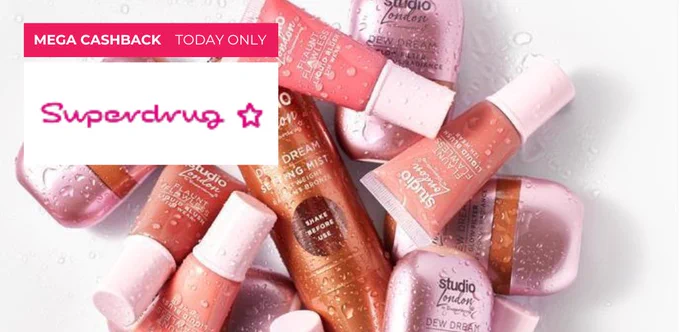 Mega cashback, today only with Superdrug