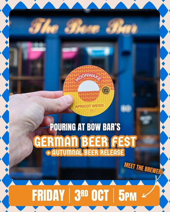Exclusive beer brewed with bow Bar in Edinburgh, on 3rd October