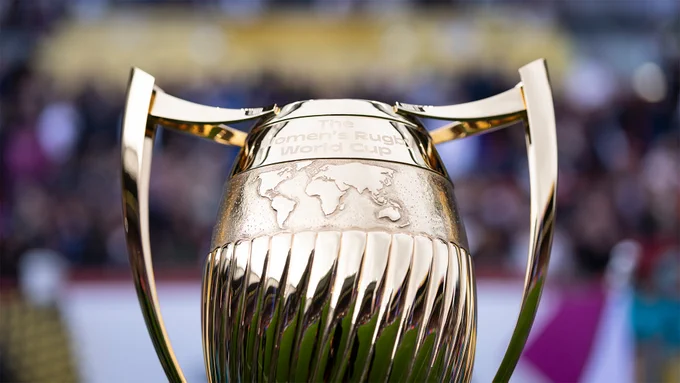 Womens rugby world cup trophy designed and made by thomas lyte pitchside