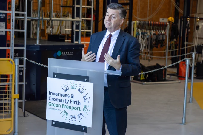 Secretary of State for Scotland Douglas Alexander attends the signing of an MoU in Inverness to unlock investment for the Inverness and Cromarty Firth Green Freeport.