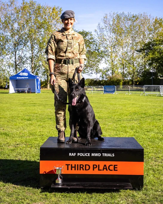 Cpl Ledger and MWD Ferat on the third place podium 
