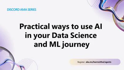 spot art. text reads: Practical ways to use AI in your Data Science and ML journey