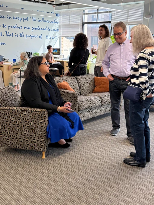 WHYY reporters meet with Delawareans in the WHYY Wilmington office.