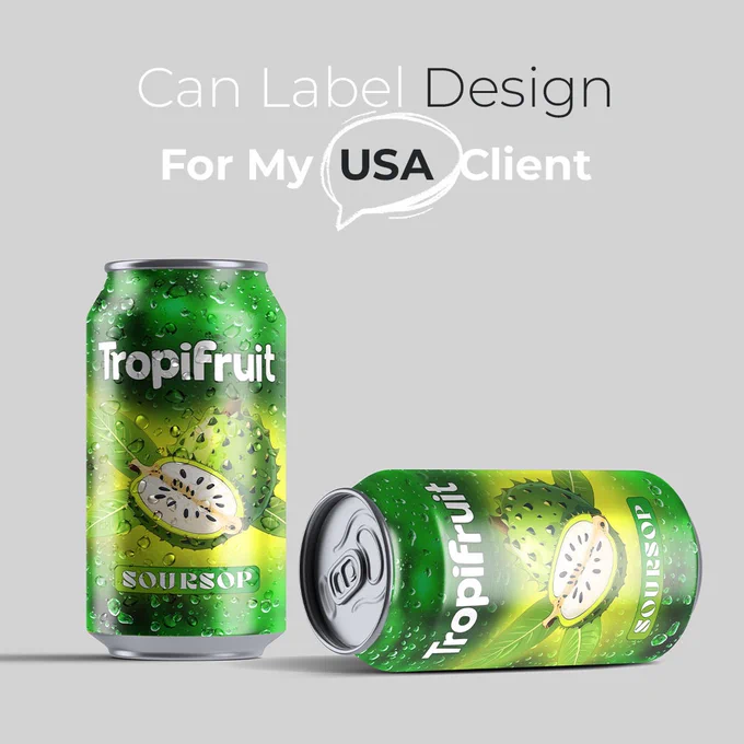 Just finished this Tropifruit Can Label Design for my USA client 🍈
A blend of realism, freshness & eye-catching color to boost product appeal!
Your beverage deserves packaging that sells before the first sip. 💧

🎨 https://www.behance.net/Kaziit

#PackagingDesign #CanLabelDesign #DrinkLabelDesign #BeveragePackaging #CreativePackaging #ProductBranding #LabelDesign

