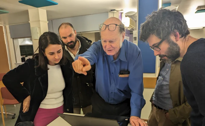 Maite Acros (left), Charlie Bennet (center) Lluis Masanes (right)