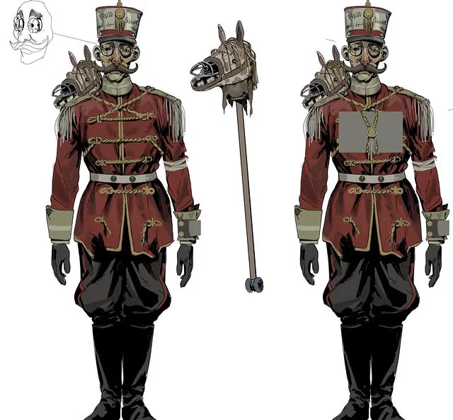 Toy soldier with a hobby horse