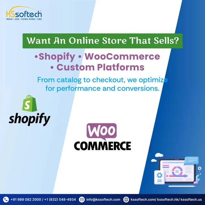 #EcommerceSolutions #OnlineStoreDesign #ShopifyExperts #WooCommerceDeveloper #CustomEcommerce #WebDevelopment #DigitalCommerce #SellOnline #OnlineBusinessGrowth #KSSoftech Mumbai #India #USA #UAE #KSA #HongKong #NewYork #TechForBusiness #Storefront #EcommerceDevelopment #PerformanceDrivenDesign