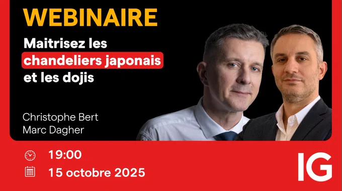 J'inaugure une nouvelle serie de wébinaires pédagogiques gratuits et en live, chaque mercredi à 19h00 avec des intervenants de qualité!
On démarre Mercredi 15 octobre avec Marc Dagher de DT Expert, on décrypte ensemble les bases des chandeliers japonais, un"MUST HAVE" de l'analyse graphique. Inscription sur le lien ci dessous
https://register.gotowebinar.com/#register/8089595679202866265
