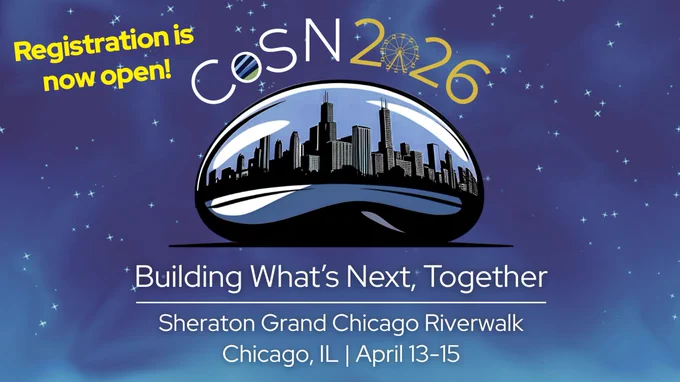 Big news—#CoSN2026 registration is open! Join us in Chicago, April 13–15, 2026, for the must-attend EdTech event of the year. Connect, learn &lead with the best in #K12 #EdTechLeadership. Early Bird rates end Dec. 15, 2025—don’t wait!