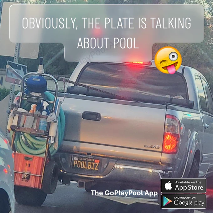 Funny Pics - Obviously, this plate is referring to; pool, snooker and billiards and nothing else! RIGHT? 
🤔🤔🤔
🤪🤪🤪
😎😎😎
#PoolLife #pool #waitwhat #playingpool #PlayingInThePool #goplaypool #goplaypoolapp 