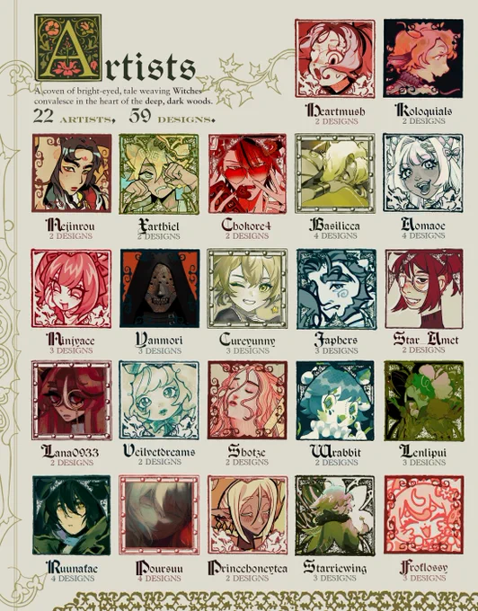 heartmush - 2 designs
koloquials - 2 designs
nejinrou - 2 designs
xarthiel - 2 designs
chokore4 - 2 designs
basilicca - 4 designs 
aomaoe - 4 designs
ninjyace - 3 designs
yanmori - 3 designs
cureyunny - 3 designs
japhers - 3 designs
star_amet - 2 designs
lana0933 - 2 designs
veilvetdreams - 2 designs
shotze - 2 designs
wrabbit - 2 designs
lenlipui - 3 designs
ruunafae - 4 designs
poursuu - 4 designs
princehoneytea - 2 designs
starriewing - 3 designs
froflossy - 3 designs