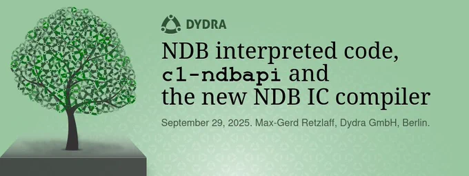 NDB interpreted code, cl-ndbapi, and the new NDB IC compiler

September 29, 2025. Max-Gerd Retzlaff, Datagraph GmbH, Berlin.