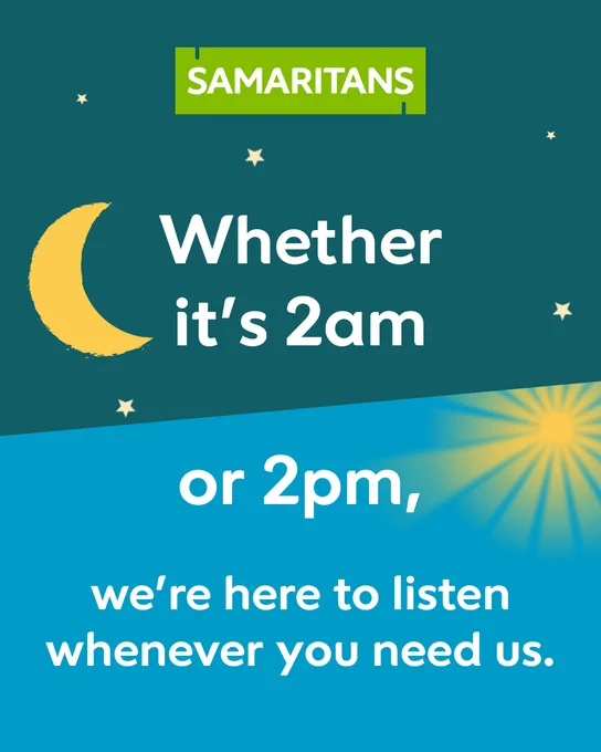 Whether it's 2am or 2pm, we're here to listen whenever you need us.