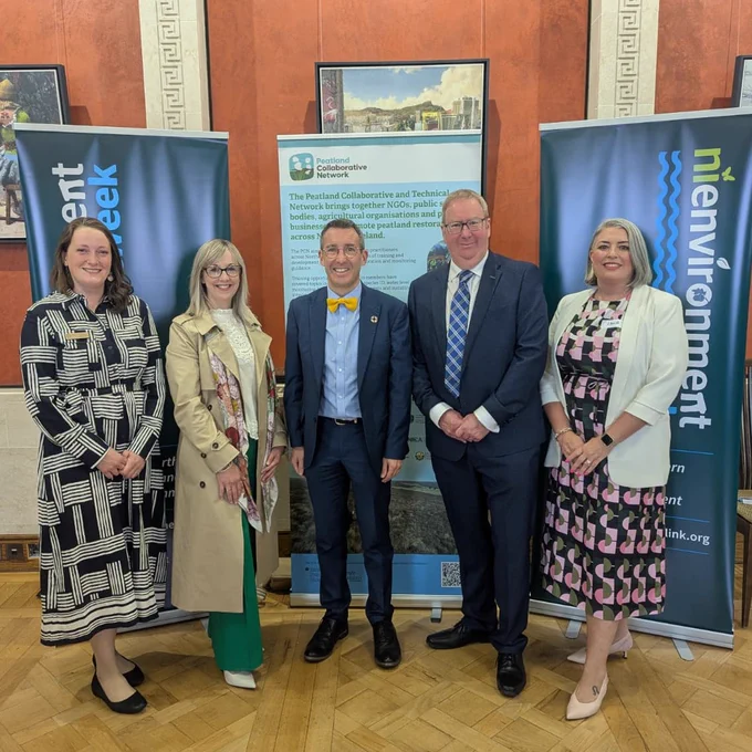 Me pictured with Dr Emma Hinchliffe, Director of IUCN UK Peatland Programme; Danielle McCormick, Chair of NIEL; Max Bryant, CEO of NIEL, and Lana Moore, Director of NIEL.