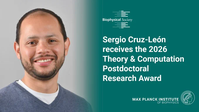 Photo of Sergio Cruz and text: Sergio Cruz-León receives the 2026 Theory & Computation Postdoctoral Research Award
