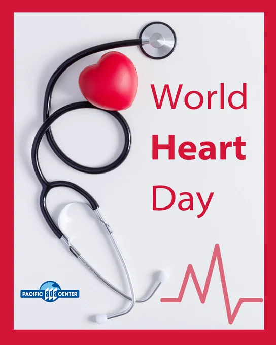 A graphic that says world heart day