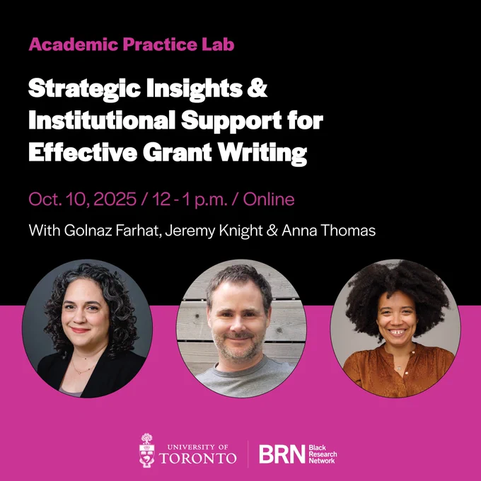 Event | Join the BRN's Academic Practice Lab for "Strategic Insights and Institutional Support for Effective Grant Writing." The virtual event takes place on Oct. 10 from 12 - 1 p.m.