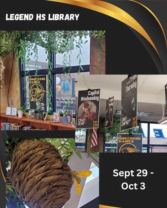 Legend HS Library Display - The Homecoming Games