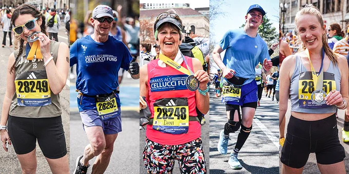 2025 UMass ALS Cellucci Fund Boston Marathon runners