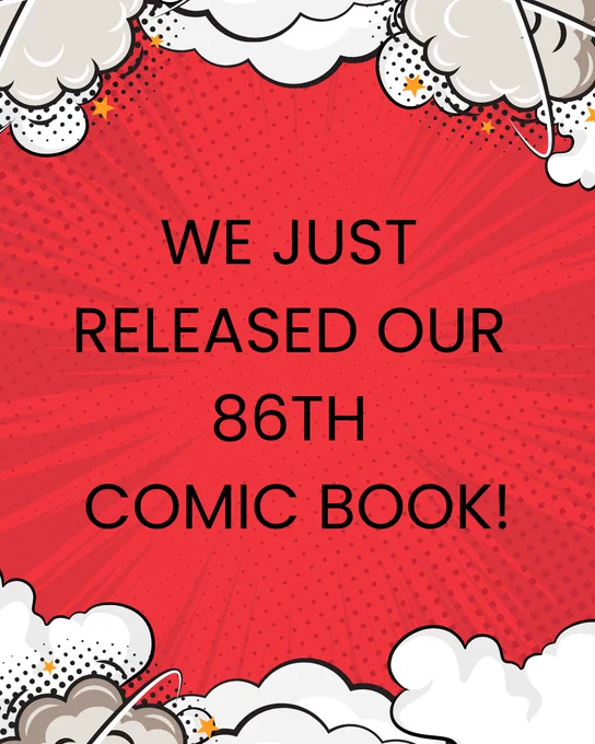 We just released our 86th comic book!  
All available:  
* GlobalComix 
* DriveThruComics 
* Kobo Books 
* Google Books/Play 
* Amazon Books 
* OverDrive 
* ComiXology 
* Apple Books 
* Hoopla Digital  

more info @ http://wundermancomics.com 

#comicbooks #indiecomics
#comicrelease #comiseries #graphicnovel 