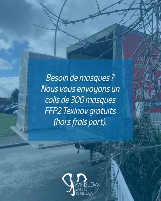 Besoin de masques? Nous vous envoyons un colis de 300 masques FFP2 texinov gratuits (hors frais port)