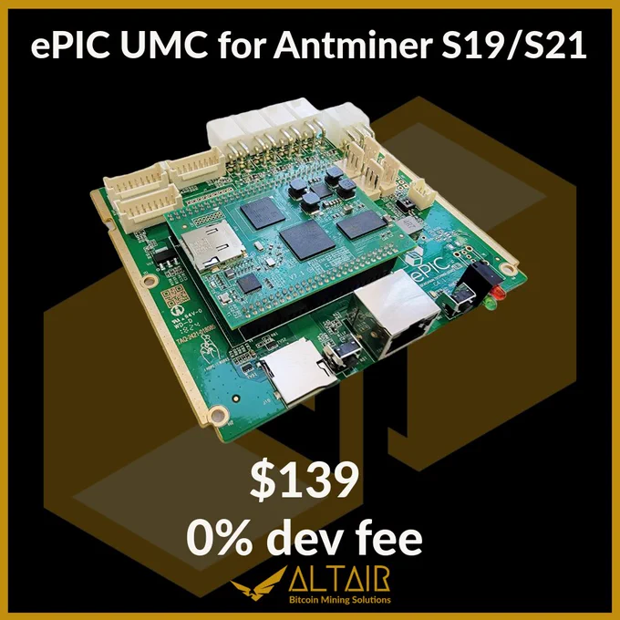 bitcoin miner control board with no dev fee