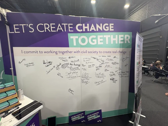 Picture of the board with all the signatures