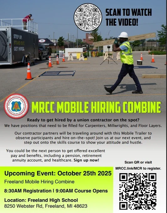 MRCC Mobile Hiring Combine Freeland High School Saturday, October 25th