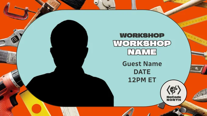 Silhouette of a person. NoCode North is looking for Webflow and nocode users to present demos and workshop.