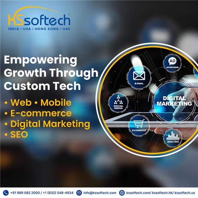 🚀 Empowering Growth Through Custom Tech
🌐 Web • Mobile • E-commerce • SEO • Digital Marketing
👨‍💻 By KS Softech

Your business deserves more than a one-size-fits-all solution.

At KS Softech, we build tailored digital experiences that scale with you — from stunning websites and mobile apps to e-commerce platforms and performance-driven SEO & marketing strategies.

✨ Custom tech solutions
📈 Real business growth
💡 Smart digital strategy
📲 Future-ready innovation

Let’s turn your ideas into digital success. 📩 DM us to start your transformation today.

📧 info@kssoftech.com
📱  91 98908 22000 |  1 (832)-548 4934

#CustomTech #KSSoftech #WebDevelopment #MobileApps #EcommerceSolutions #DigitalMarketing #SEOServices #TechForGrowth #USA #UAE #KSA #HongKong #NewYork #BusinessTransformation #SmartSolutions