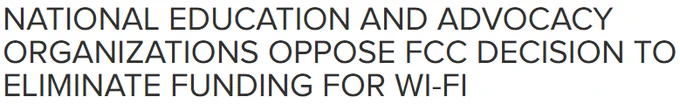 The FCC’s cut to Wi-Fi hotspot & bus connectivity funding widens the #HomeworkGap. Students deserve equal access to learning—no exceptions. We join All 4 Ed, Ed Trust, Empower Schools, NEAToday & others in opposing this decision.