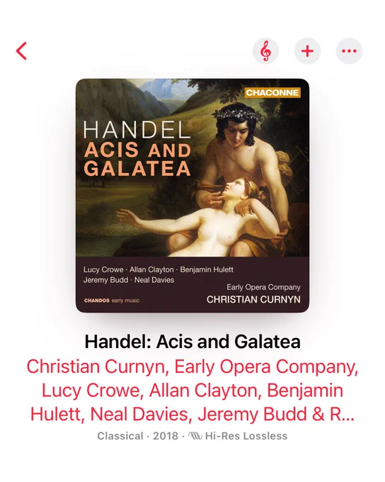 Handel: Acis and Galatea - Early Opera Company Recording album artwork