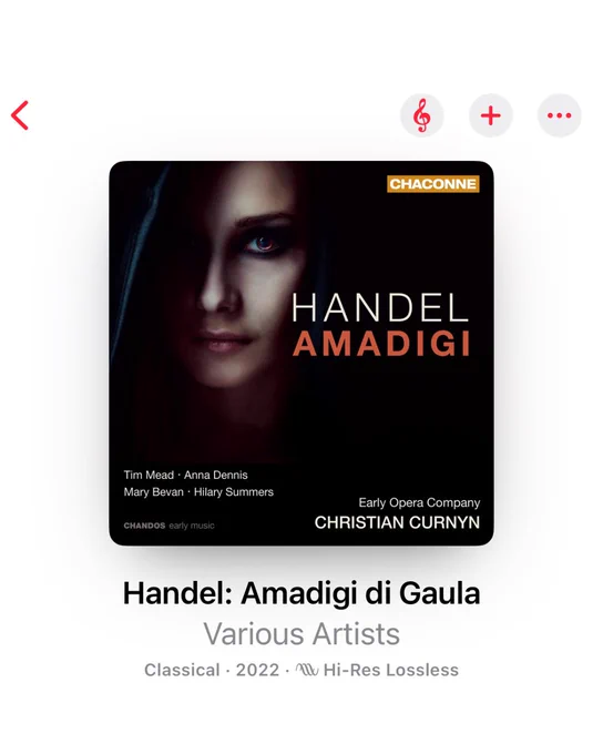 Handel: Amadigi di Gaula - Early Opera Company Recording album artwork