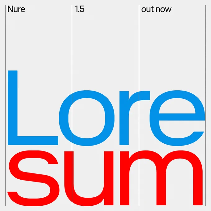 Nure variable font 1.5 out now specimen